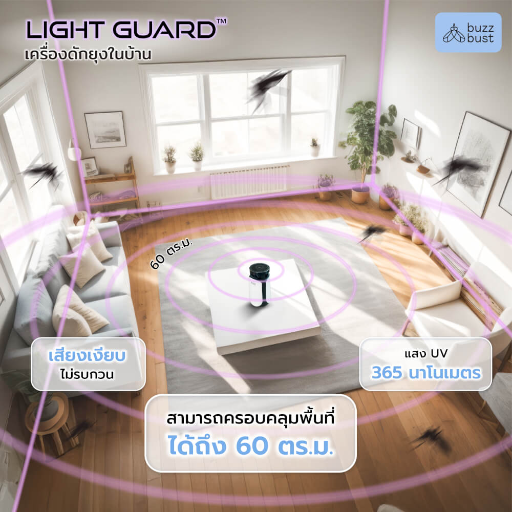 เครื่องดักยุงไฟฟ้า BUZZBUST รุ่น LIGHT GUARD